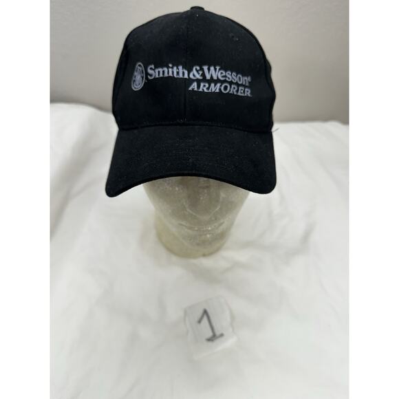 Smith & Wesson Armorer Black Baseball Hat Embroidered Logo Adjustable Cap - Picture 8 of 8